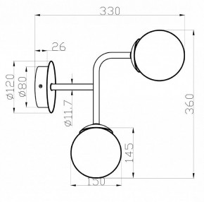 Бра Maytoni Erich MOD221-WL-02-G в Копейске - kopejsk.mebel24.online | фото 3
