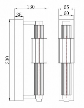 Бра Maytoni Verticale MOD308WL-L9CG3K в Копейске - kopejsk.mebel24.online | фото 3