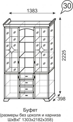 Буфет Венеция 30 бодега в Копейске - kopejsk.mebel24.online | фото 3