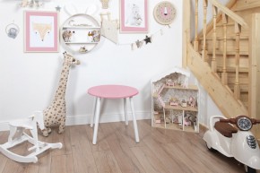 Детский стол круглый Rolti Baby (розовый/белый, массив березы/мдф) в Копейске - kopejsk.mebel24.online | фото