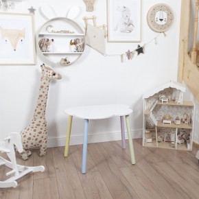Детский стол Rolti Baby «Облачко»  (белый/цветной, массив березы/мдф) в Копейске - kopejsk.mebel24.online | фото