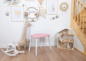 Детский стол Rolti Baby «Облачко»  (розовый/белый, массив березы/мдф) в Копейске - kopejsk.mebel24.online | фото
