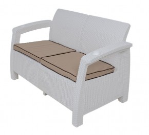 Диван Yalta Premium Sofa 2 Set (Ялта) белый (+подушки под спину) в Копейске - kopejsk.mebel24.online | фото 1