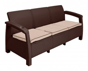 Диван Yalta Premium Sofa 3 Set (Ялта) шоколадный (+подушки под спину) в Копейске - kopejsk.mebel24.online | фото 2