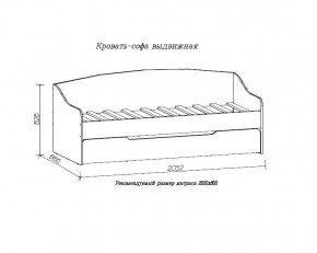 ДЖУНИОР Кровать-софа выдвижная в Копейске - kopejsk.mebel24.online | фото 2