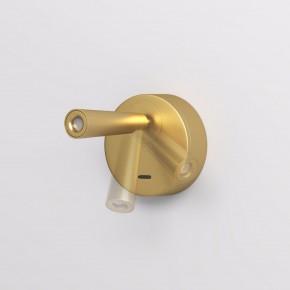 DK5072-SB Бра SHINE WALL со светодиодом, D104*H68, IP20, 3000К, 3W, RA?90, сатинированная латунь, алюминий в Копейске - kopejsk.mebel24.online | фото 3