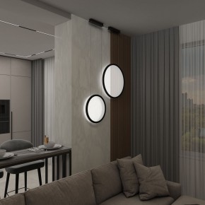 DK6604-BK Подвесной вертикальный светильник Veil со светодиодом H1500 d450 220V 36W 3000-6000K IP20 черный алюминий в Копейске - kopejsk.mebel24.online | фото 9