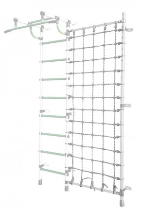 Дополнительная стойка к пристенному ДСК Pastel с сеткой для лазания, цв. белый в Копейске - kopejsk.mebel24.online | фото