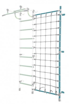 Дополнительная стойка к пристенному ДСК Pastel с сеткой для лазания, цв. бирюзовый в Копейске - kopejsk.mebel24.online | фото