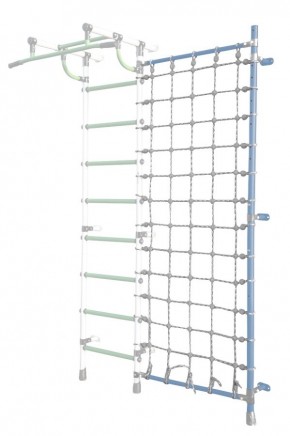 Дополнительная стойка к пристенному ДСК Pastel с сеткой для лазания, цв. голубой в Копейске - kopejsk.mebel24.online | фото