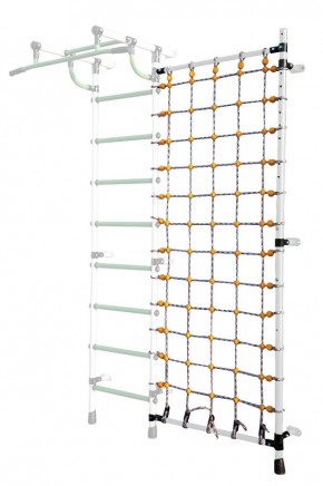 Дополнительная стойка к пристенному ДСК с сеткой для лазания, цв. белый в Копейске - kopejsk.mebel24.online | фото