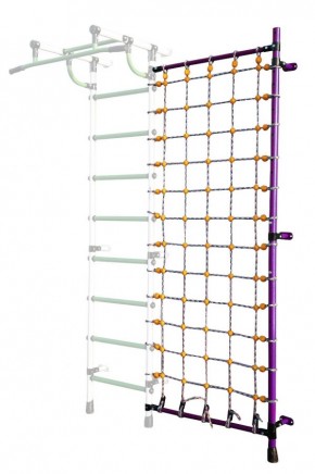 Дополнительная стойка к пристенному ДСК с сеткой для лазания, цв. фиолетовый в Копейске - kopejsk.mebel24.online | фото