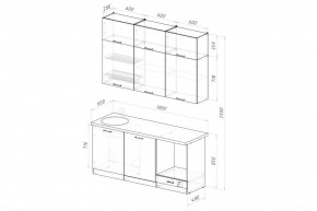 ДЮНА Кухонный гарнитур Макси 2 1800 мм в Копейске - kopejsk.mebel24.online | фото 2