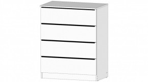ЭЛЕГАНТ Комод 4 ящика (белый) в Копейске - kopejsk.mebel24.online | фото