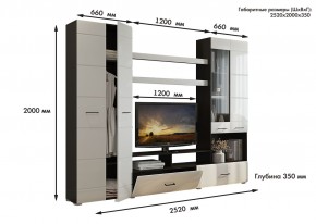 Гостиная Альфа МДФ (Венге/Белый глянец) в Копейске - kopejsk.mebel24.online | фото 3