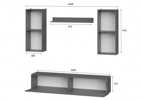 Гостиная МГС 10 (Графит) в Копейске - kopejsk.mebel24.online | фото 3