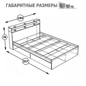 Камелия Кровать 1600, цвет белый, ШхГхВ 163,5х217х78,2 см., сп.м. 1600х2000 мм., без матраса, основание есть в Копейске - kopejsk.mebel24.online | фото 4