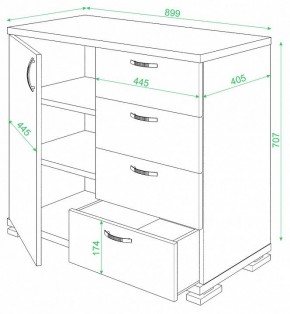 Комод Домино ТБ-4МН в Копейске - kopejsk.mebel24.online | фото 2