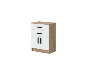 Комод Эконом (Дуб крафт золотой/Белый текстурный) в Копейске - kopejsk.mebel24.online | фото 1