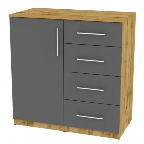 Комод "Калисто (K17)" ручка рейлинг (ДВ-Графит) в Копейске - kopejsk.mebel24.online | фото