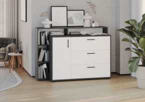 Комод с дверкой и тремя ящиками (графит/белый) в Копейске - kopejsk.mebel24.online | фото 3