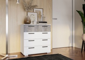Комод Стандарт-5 NEW (белый/цемент светлый) в Копейске - kopejsk.mebel24.online | фото 3