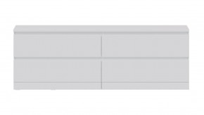 Комод Варма 4Д низкий с четырьмя выдвижными ящиками, цвет белый в Копейске - kopejsk.mebel24.online | фото 2