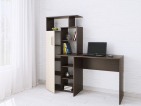 Компьютерный Стол Квартет-7 Дуб молочный/Венге в Копейске - kopejsk.mebel24.online | фото