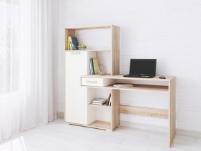 Компьютерный стол Квартет-8 дуб сонома/белый в Копейске - kopejsk.mebel24.online | фото
