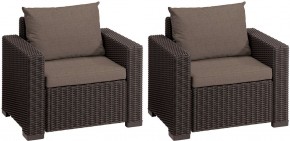Комплект кресел Калифорния (California chair) коричневые в Копейске - kopejsk.mebel24.online | фото 2