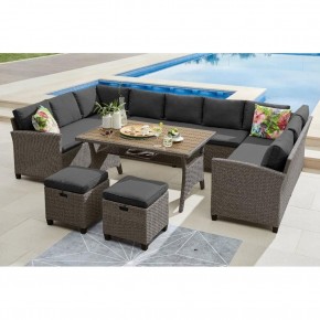 Комплект плетеной мебели AFM-370A Dark Grey в Копейске - kopejsk.mebel24.online | фото 1