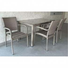 Комплект плетеной мебели T256C/Y376C-W85 Latte (4+1) + подушки на стульях в Копейске - kopejsk.mebel24.online | фото 2