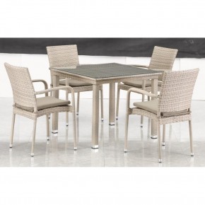 Комплект плетеной мебели T256C/Y376C-W85 Latte (4+1) + подушки на стульях в Копейске - kopejsk.mebel24.online | фото 3