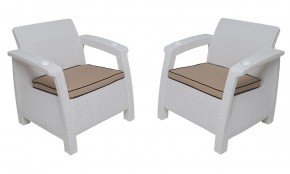 Комплект уличной мебели Yalta Premium Terrace Set (Ялта) белый (+подушки под спину) в Копейске - kopejsk.mebel24.online | фото 4