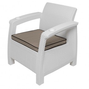 Комплект уличной мебели Yalta Premium Terrace Set (Ялта) белый (+подушки под спину) в Копейске - kopejsk.mebel24.online | фото 7