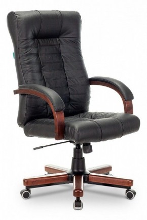Кресло для руководителя KB-10WALNUT/B/LEATH в Копейске - kopejsk.mebel24.online | фото