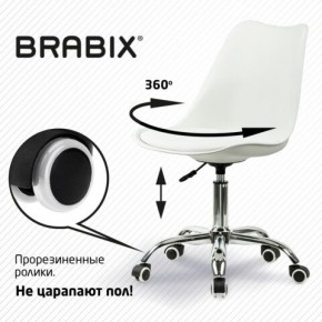 Кресло стул BRABIX "Eames MG-310 CH", хром, пластик белый, экокожа белая, 532923 в Копейске - kopejsk.mebel24.online | фото 7