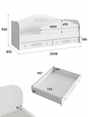 Кровать Ассоль АС-10 в Копейске - kopejsk.mebel24.online | фото 6