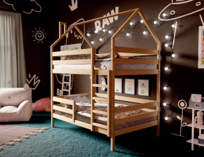Кровать-домик двухъярусная 80*160 без покраски в Копейске - kopejsk.mebel24.online | фото 3