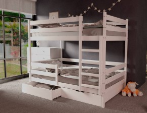 Кровать двухъярусная без крыши 80*190 Белый в Копейске - kopejsk.mebel24.online | фото