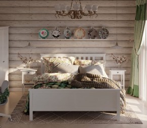 Кровать Кантри двухспальная 180х200, массив сосны, цвет белый в Копейске - kopejsk.mebel24.online | фото 4