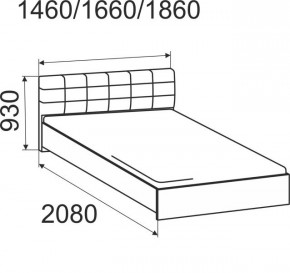 Кровать Лита с подъемным механизмом 1400*2000 в Копейске - kopejsk.mebel24.online | фото 4