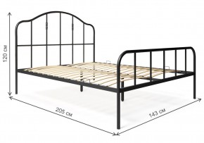 Кровать Милена 140х200 черная в Копейске - kopejsk.mebel24.online | фото 1