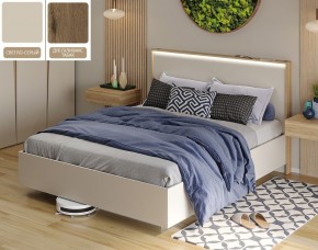 Кровать (Светло-серый U750 ST9/Дуб Галифакс Табак) 1400 в Копейске - kopejsk.mebel24.online | фото