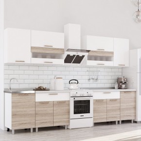 Кухня Айсбери 2.4 м (Белый/Дуб Сонома) в Копейске - kopejsk.mebel24.online | фото