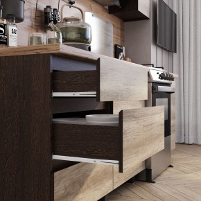 Кухня Энигма 1.6 м (венге/дуб каньон) в Копейске - kopejsk.mebel24.online | фото 2