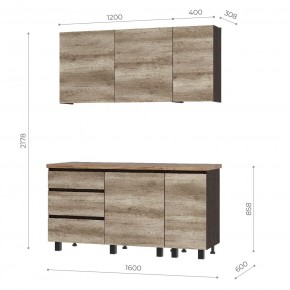 Кухня Энигма 1.6 м (венге/дуб каньон) в Копейске - kopejsk.mebel24.online | фото 5