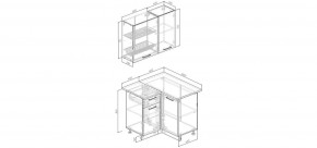 Кухонный гарнитур Белый Глянец 1000*1000 (Стол. 38мм) в Копейске - kopejsk.mebel24.online | фото 2