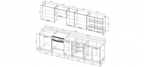 Кухонный гарнитур Белый Глянец 3000 (Стол. 38мм) в Копейске - kopejsk.mebel24.online | фото 2