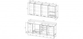 Кухонный гарнитур Каппучино 2200 h950 (Стол. 38мм) в Копейске - kopejsk.mebel24.online | фото 2